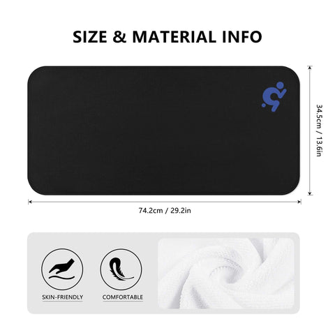 Gym Towel - Black - Blue Logo - Mr.Shit