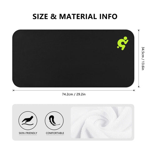 Gym Towel - Black - Lime Logo - Mr.Shit