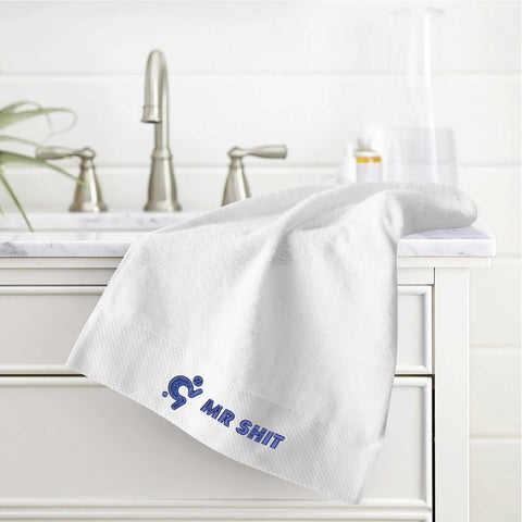 Gym Towel - Embroidered - Mr Shit - Blue Logo - Mr.Shit