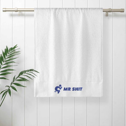 Gym Towel - Embroidered - Mr Shit - Blue Logo - Mr.Shit