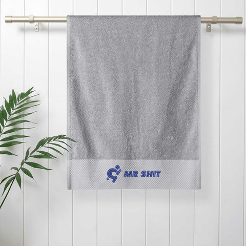 Gym Towel - Embroidered - Mr Shit - Blue Logo - Mr.Shit