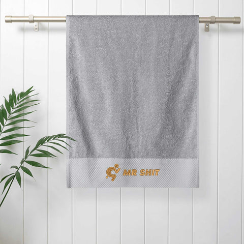 Gym Towel - Embroidered - Mr Shit - Gold Logo - Mr.Shit