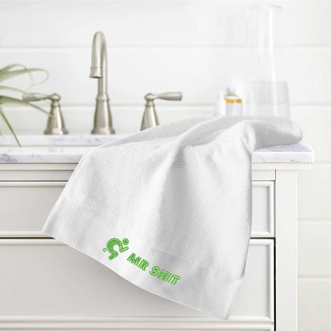 Gym Towel - Embroidered - Mr Shit - Green Logo - Mr.Shit