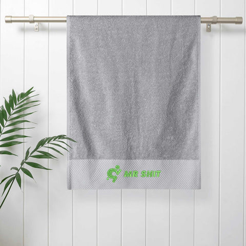 Gym Towel - Embroidered - Mr Shit - Green Logo - Mr.Shit