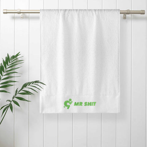 Gym Towel - Embroidered - Mr Shit - Green Logo - Mr.Shit