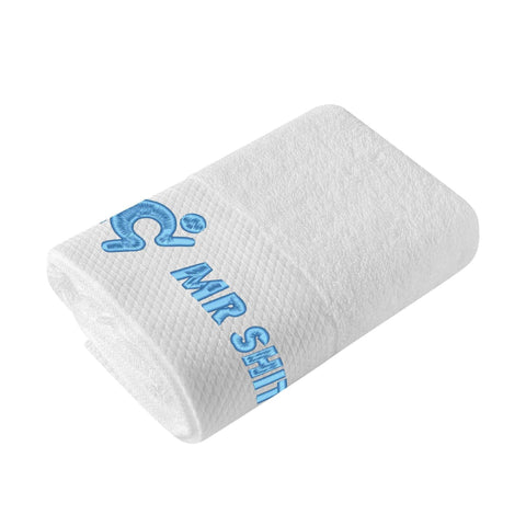 Gym Towel - Embroidered - Mr Shit - Light Blue Logo - Mr.Shit