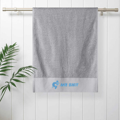 Gym Towel - Embroidered - Mr Shit - Light Blue Logo - Mr.Shit