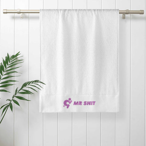 Gym Towel - Embroidered - Mr Shit - Purple Logo - Mr.Shit