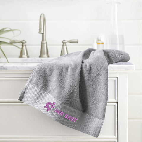 Gym Towel - Embroidered - Mr Shit - Purple Logo - Mr.Shit