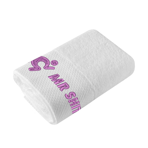 Gym Towel - Embroidered - Mr Shit - Purple Logo - Mr.Shit