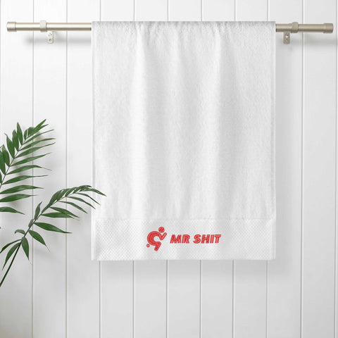 Gym Towel - Embroidered - Mr Shit - Red Logo - Mr.Shit