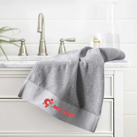 Gym Towel - Embroidered - Mr Shit - Red Logo - Mr.Shit