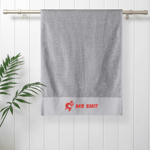 Gym Towel - Embroidered - Mr Shit - Red Logo - Mr.Shit