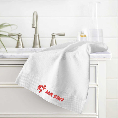 Gym Towel - Embroidered - Mr Shit - Red Logo - Mr.Shit