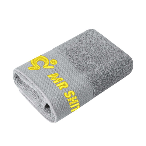 Gym Towel - Embroidered - Mr Shit - Yellow Logo - Mr.Shit