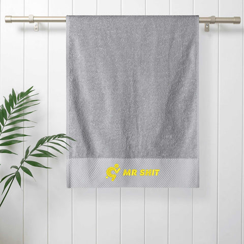 Gym Towel - Embroidered - Mr Shit - Yellow Logo - Mr.Shit