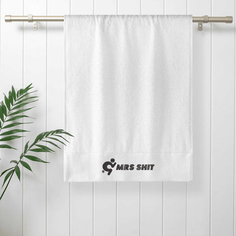 Gym Towel - Embroidered - Mrs Shit - Black Logo - Mr.Shit