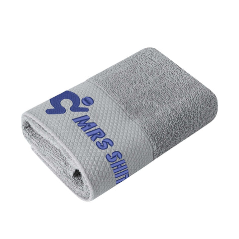 Gym Towel - Embroidered - Mrs Shit - Blue Logo - Mr.Shit