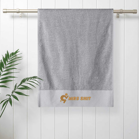 Gym Towel - Embroidered - Mrs Shit - Gold Logo - Mr.Shit