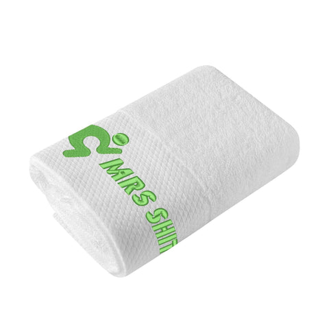 Gym Towel - Embroidered - Mrs Shit - Green Logo - Mr.Shit