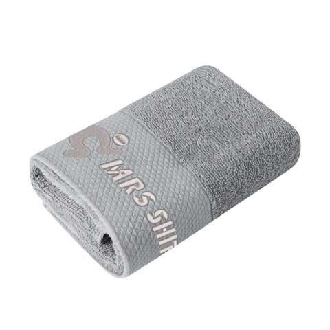 Gym Towel - Embroidered - Mrs Shit - Grey Logo - Mr.Shit