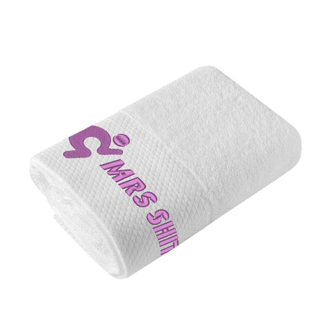 Gym Towel - Embroidered - Mrs Shit - Purple Logo - Mr.Shit