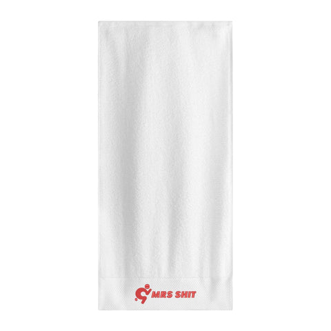 Gym Towel - Embroidered - Mrs Shit - Red Logo - Mr.Shit