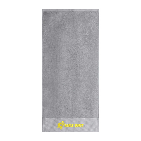 Mr.Shit Gym Towel - Embroidered - Mrs Shit - Yellow Logo All Towels $ 30.94