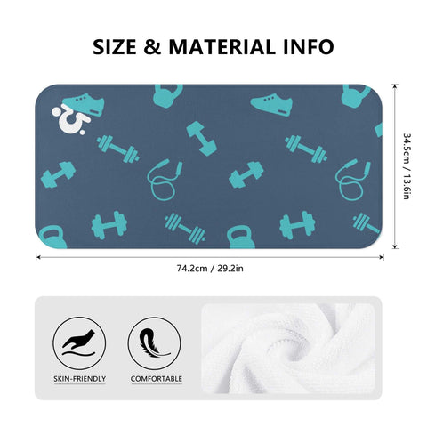 Gym Towel - Mr Shit - Blue Pattern - Mr.Shit