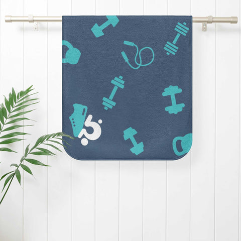 Gym Towel - Mr Shit - Blue Pattern - Mr.Shit