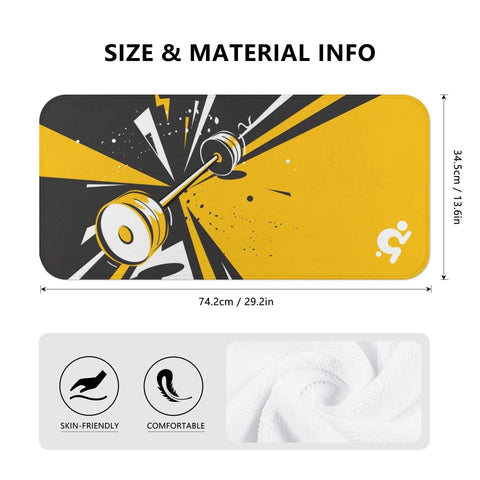 Gym Towel - Mr Shit - Yellow Pattern - Mr.Shit