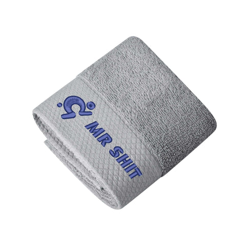 Gym Towels - Square Embroidered - Mr Shit - Blue Logo - Mr.Shit