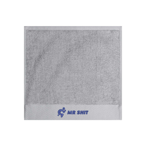 Mr.Shit Gym Towels - Square Embroidered - Mr Shit - Blue Logo All Towels $ 26.36