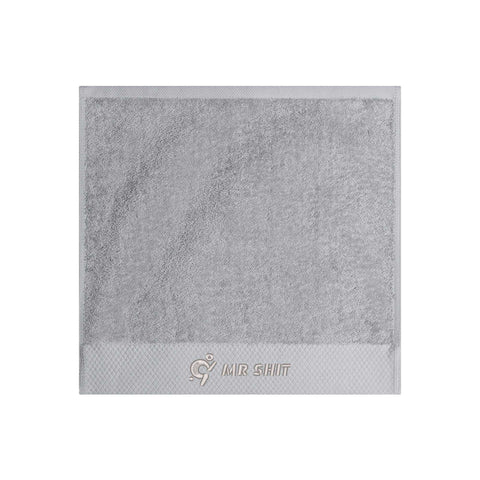 Mr.Shit Gym Towels - Square Embroidered - Mr Shit - Grey Logo All Towels $ 26.36