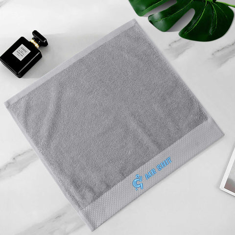 Gym Towels - Square Embroidered - Mr Shit - Light Blue Logo - Mr.Shit