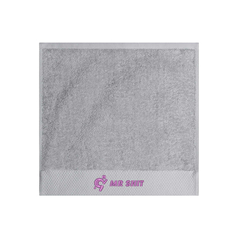 Mr.Shit Gym Towels - Square Embroidered - Mr Shit - Purple Logo All Towels $ 26.36