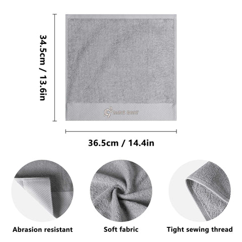 Gym Towels - Square Embroidered - Mrs Shit - Grey Logo - Mr.Shit