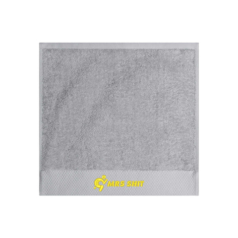 Mr.Shit Gym Towels - Square Embroidered - Mrs Shit - Yellow Logo All Towels $ 26.36