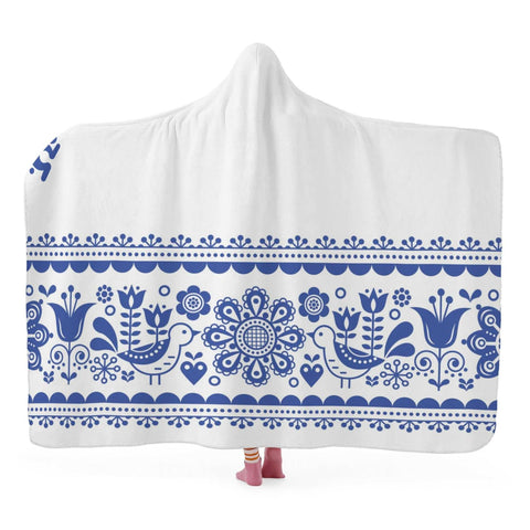 Mr.Shit Hooded Blanket - Blue Pattern Accessories $ 55.64