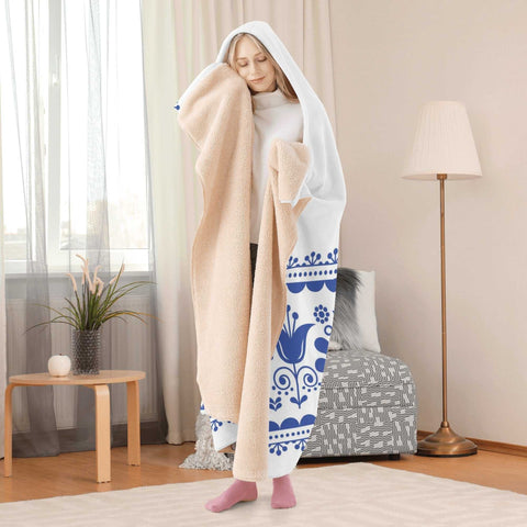 Hooded Blanket - Blue Pattern - Mr.Shit