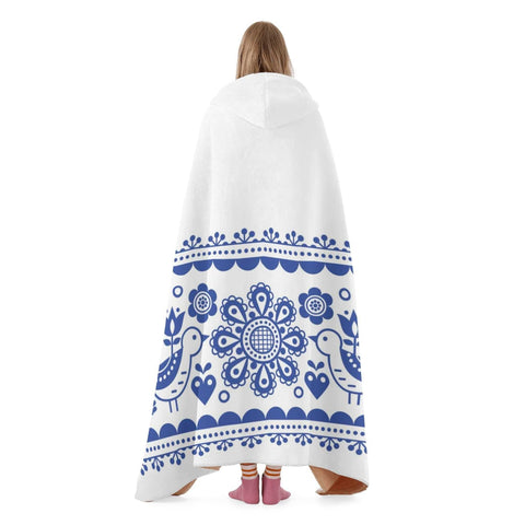 Hooded Blanket - Blue Pattern - Mr.Shit