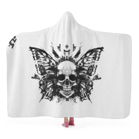 Mr.Shit Hooded Blanket - Butterfly Skull Accessories $ 55.64