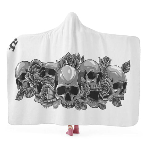 Mr.Shit Hooded Blanket - Skulls and Roses Accessories $ 55.64