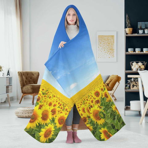 Hooded Blanket - Sunflowers - Mr.Shit