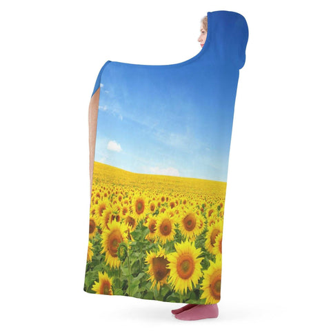 Hooded Blanket - Sunflowers - Mr.Shit