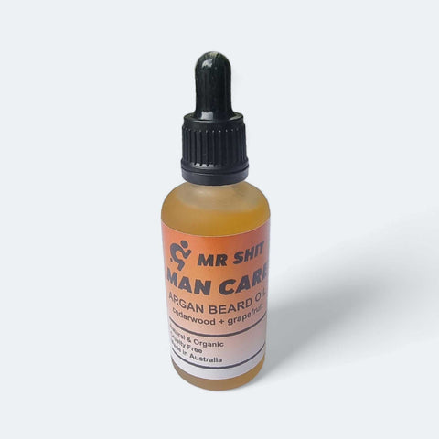 Man Care - Men's Skincare - Argan Beard Oil with Cedarwood and Grapefruit - Mr.Shit