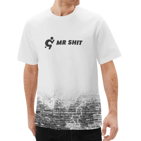 Mr.Shit Mens T-Shirt - Brick Wall Men's T-Shirts $ 25.84