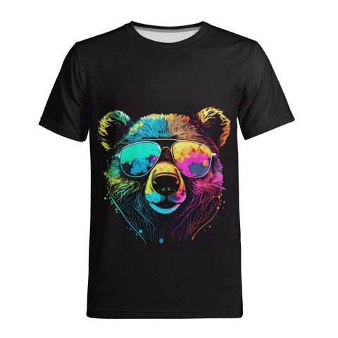 Mens All Over Print T-shirt - Cool Bear - Mr.Shit