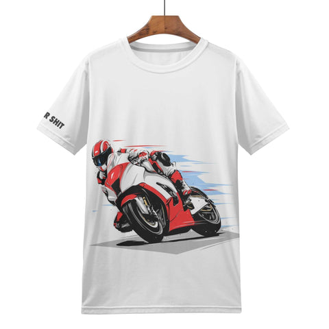 Mens All Over Print T-shirt - Motor Bike - Logo on Sleeve - Mr.Shit