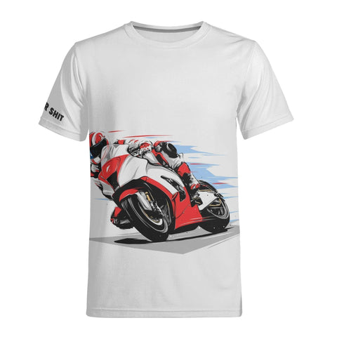 Mens All Over Print T-shirt - Motor Bike - Logo on Sleeve - Mr.Shit